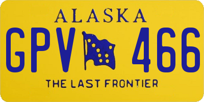 AK license plate GPV466