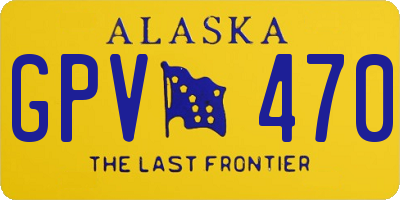 AK license plate GPV470