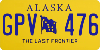 AK license plate GPV476