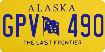 AK license plate GPV490