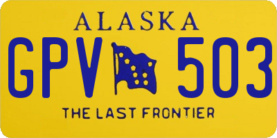 AK license plate GPV503