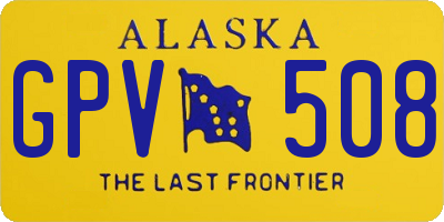 AK license plate GPV508