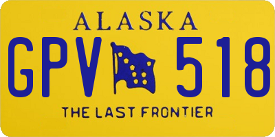 AK license plate GPV518