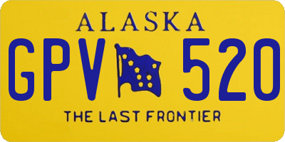 AK license plate GPV520