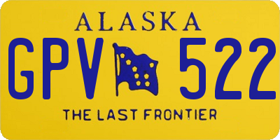 AK license plate GPV522