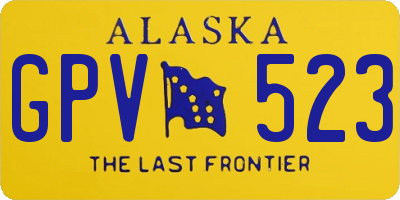 AK license plate GPV523