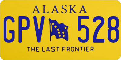 AK license plate GPV528