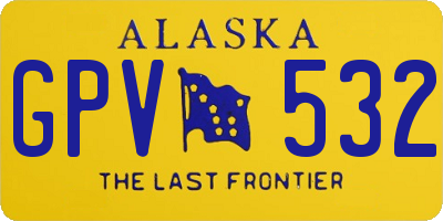 AK license plate GPV532