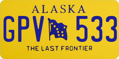 AK license plate GPV533