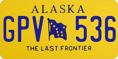 AK license plate GPV536