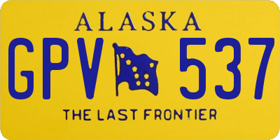AK license plate GPV537