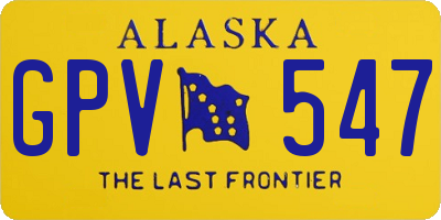 AK license plate GPV547