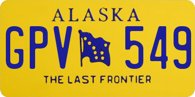 AK license plate GPV549