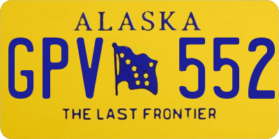 AK license plate GPV552