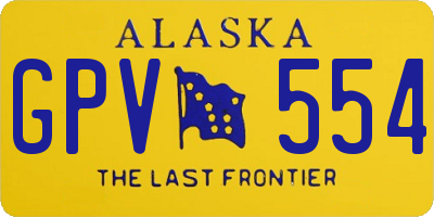 AK license plate GPV554