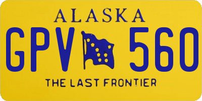 AK license plate GPV560