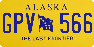 AK license plate GPV566