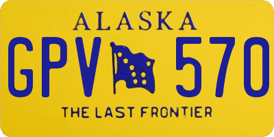 AK license plate GPV570