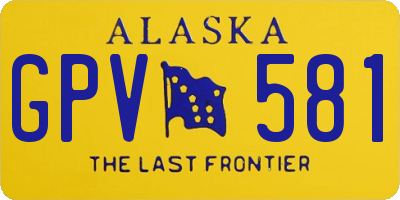 AK license plate GPV581