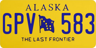 AK license plate GPV583
