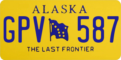 AK license plate GPV587