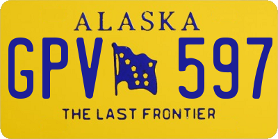 AK license plate GPV597