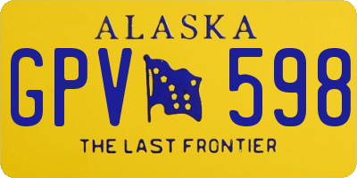 AK license plate GPV598