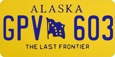 AK license plate GPV603