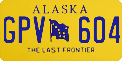 AK license plate GPV604