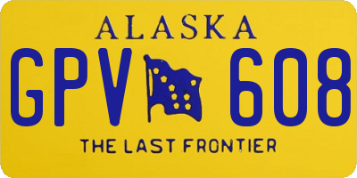 AK license plate GPV608