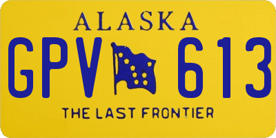 AK license plate GPV613