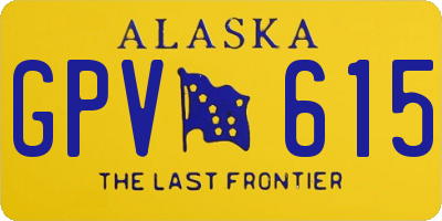 AK license plate GPV615