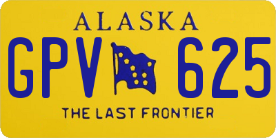 AK license plate GPV625
