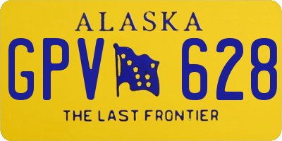 AK license plate GPV628