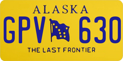 AK license plate GPV630