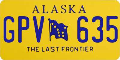AK license plate GPV635