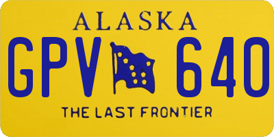 AK license plate GPV640
