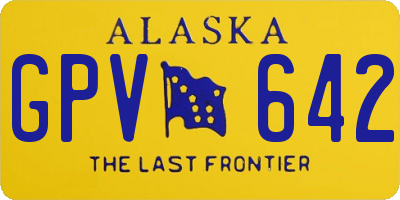 AK license plate GPV642