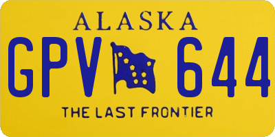 AK license plate GPV644