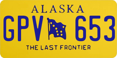 AK license plate GPV653
