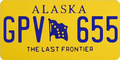 AK license plate GPV655