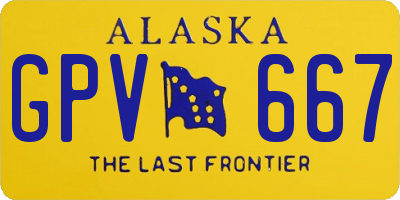 AK license plate GPV667