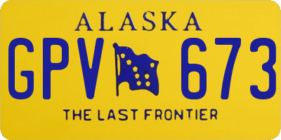 AK license plate GPV673