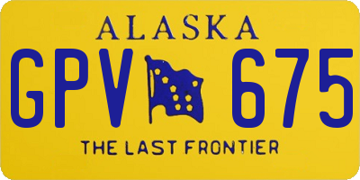 AK license plate GPV675