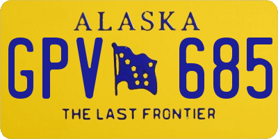 AK license plate GPV685