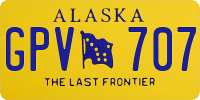 AK license plate GPV707