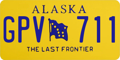 AK license plate GPV711