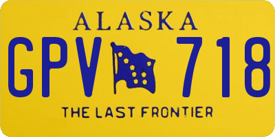 AK license plate GPV718
