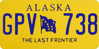 AK license plate GPV738