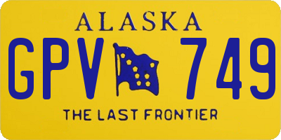 AK license plate GPV749